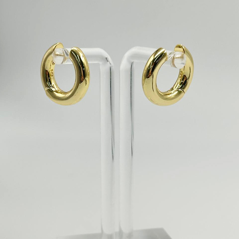 Швензы бублики 20мм*4,5мм цвет золото
